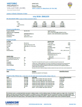 Historic Property Valuator (AVM*) Sample Report Thumbnail